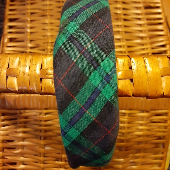 1FREE wP hairbands 2 satin purple&white w bows 2 plaid girl womens NWOT pretty - Picture 5 of 11